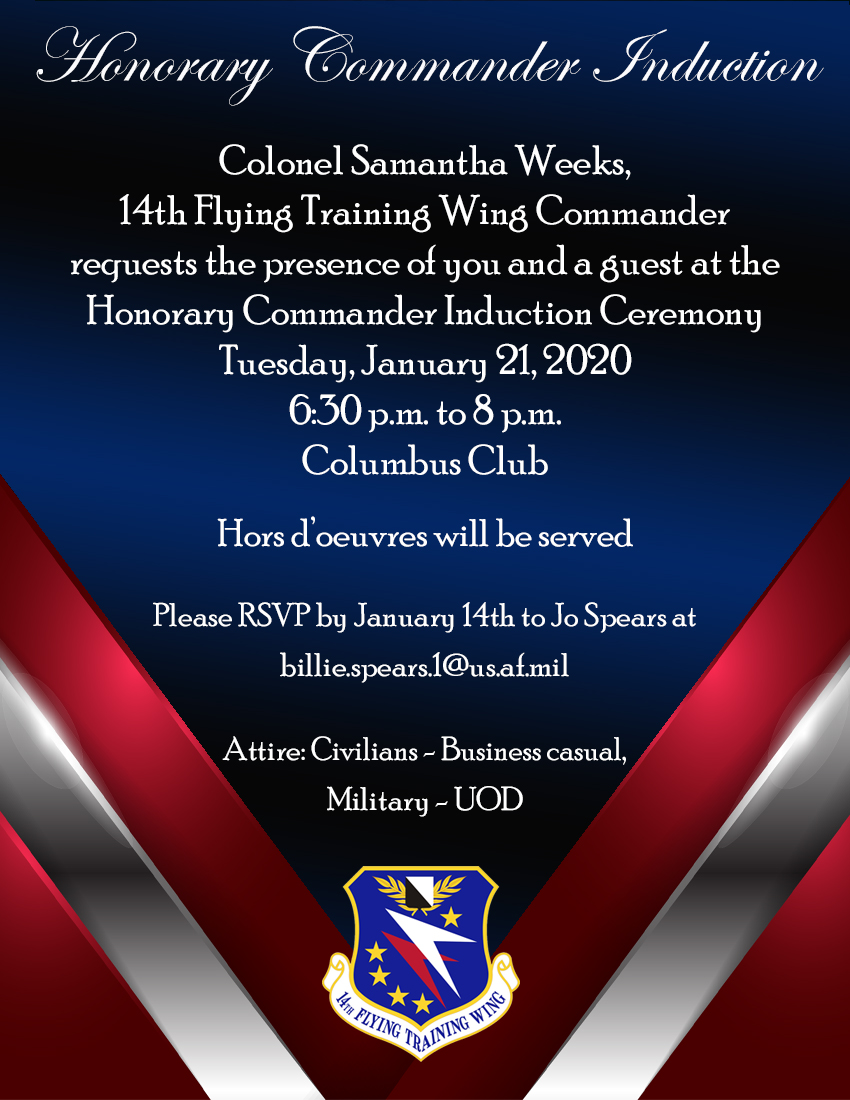 Image of Honorary Commander Invitation
